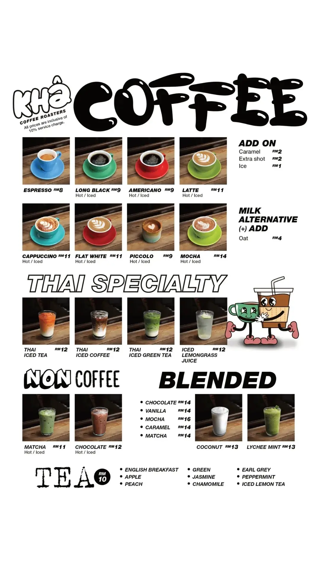 Menu preview for Kha Coffee Roasters - The Campus Ampang