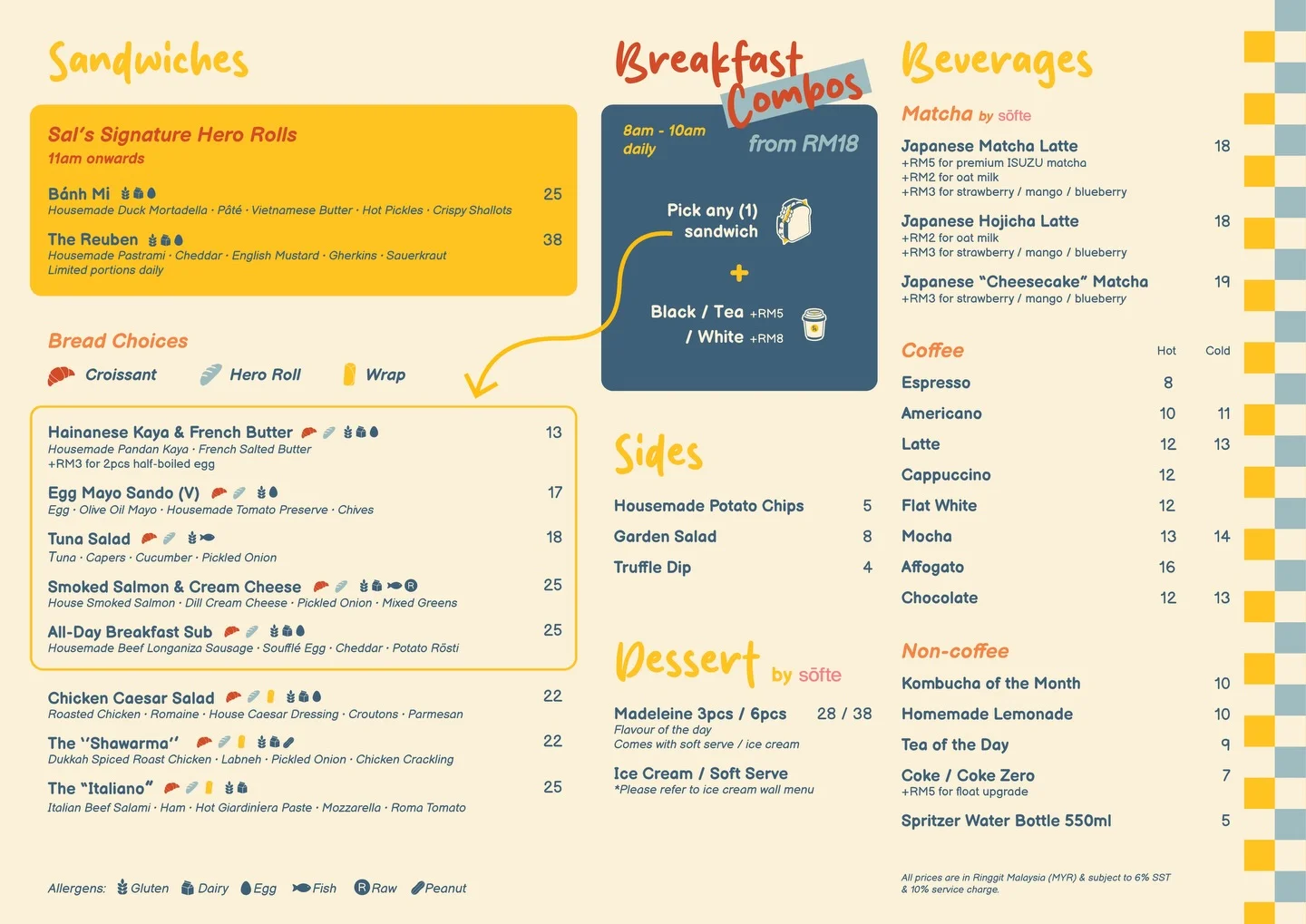 Menu preview for Sal's KL (formerly softe)