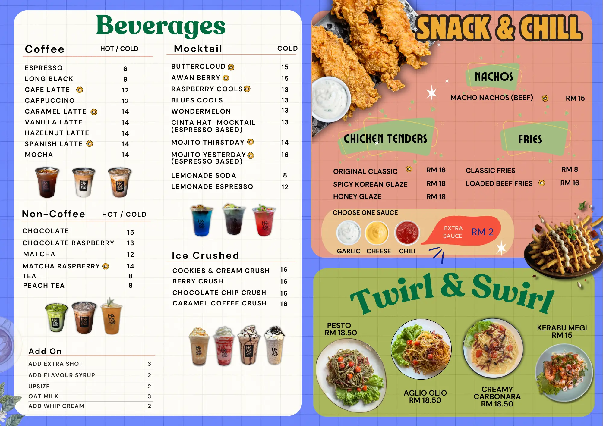 Menu preview for Hayaso Kopi 